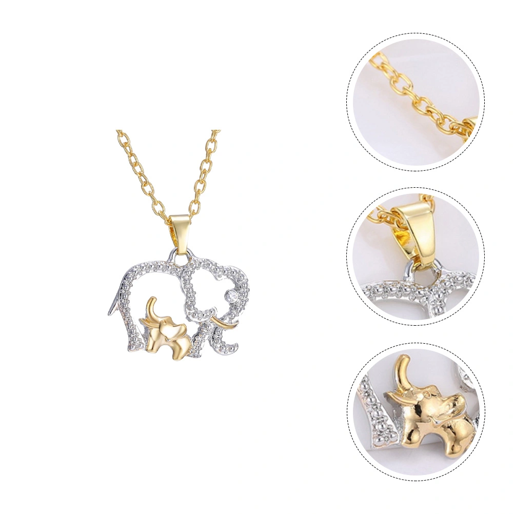 1pc Fashion Animal Shape Necklace Delicate Elephant Shape Pendant Necklace