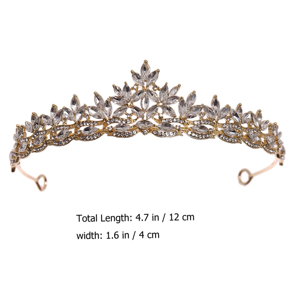 1pc Zinc Alloy Head Tiara Bridal Leaf Crown Simple Tiara Head Jewelry Decor