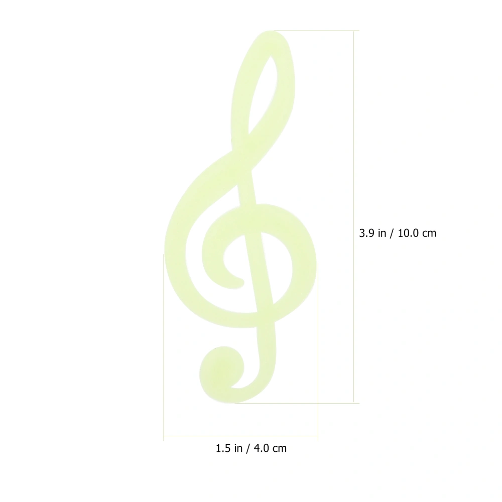 1 Set Luminous Note Decals Wall Stickers Glowing Music Note Wall Decals