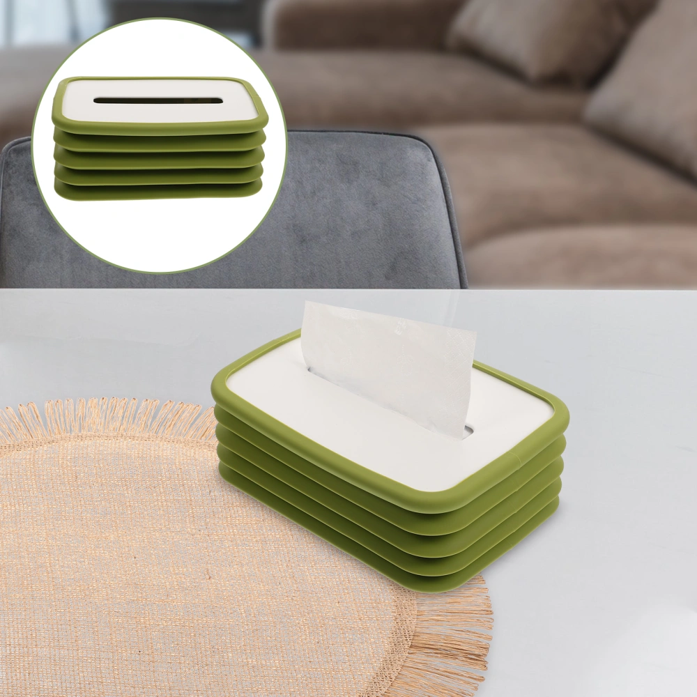 Silicone Tissue Box Decorative Napkin Holder Living Room Tissue Box Tissue Dispenser