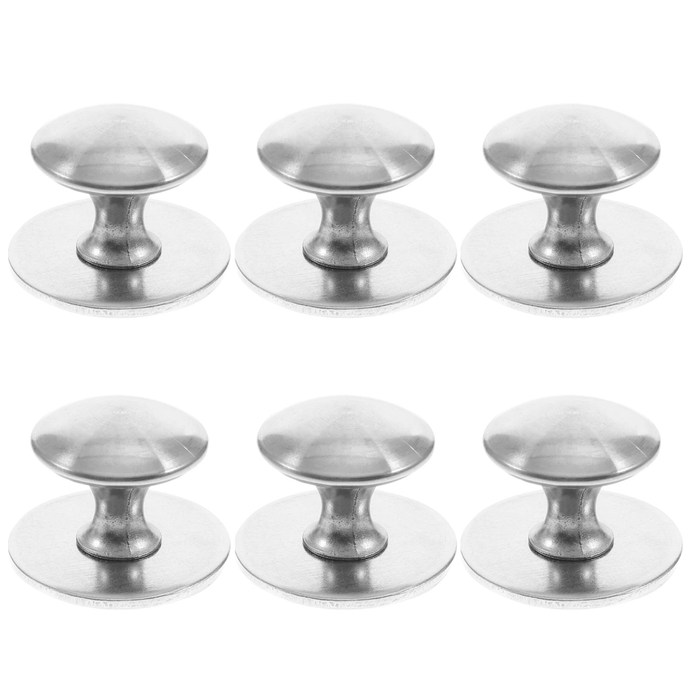 6pcs Round Knob Cupboard Wardrobe Door Knobs Aluminum Alloy Drawer Pull Handles