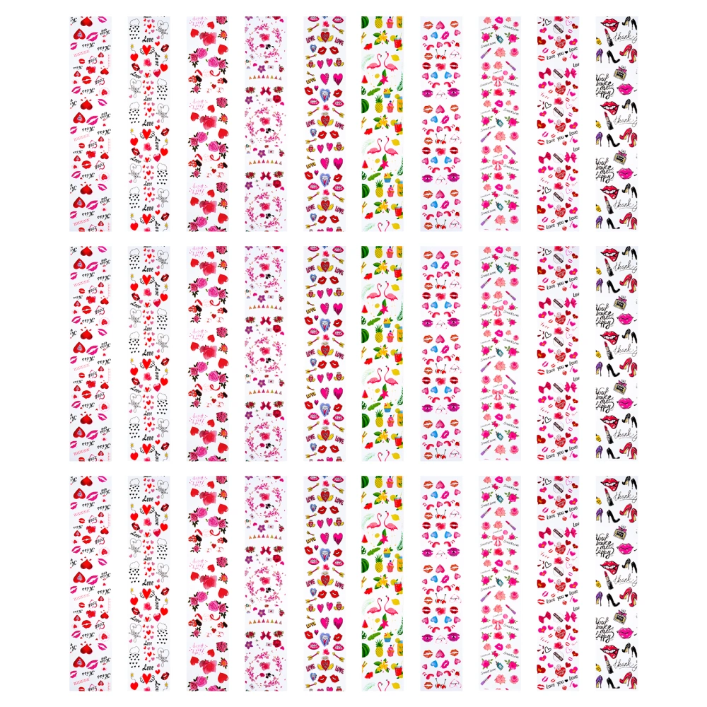 30 Sheets Floral Nail Art Nail Stickers Decals Exquisite Manicure Nail Decor