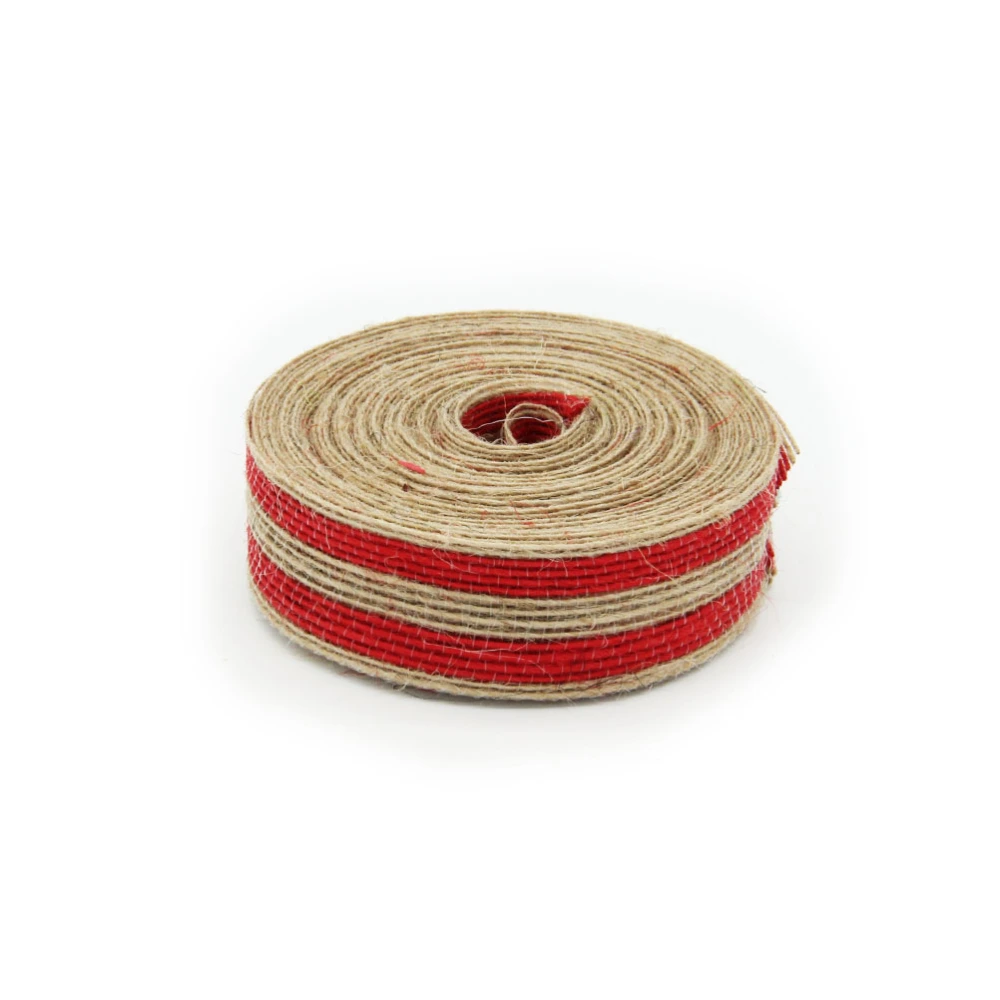 10M 2.5CM Burlap Craft Ribbon for DIY Crafts / Party / Wedding / Gift Package (Red)