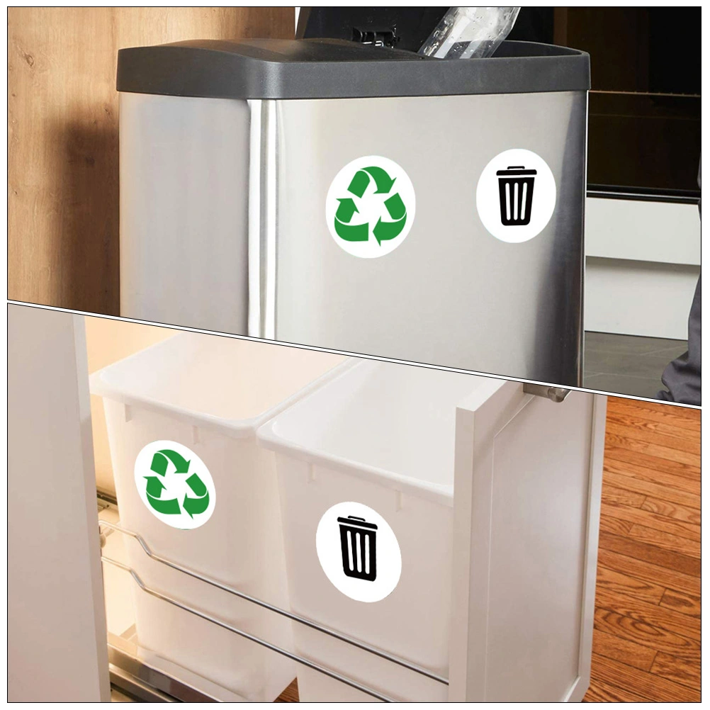 1 Set Trash Can Recycle Stickers Waste Sorting Decal Sticker Recycling Bin Signs Trash Can Decals