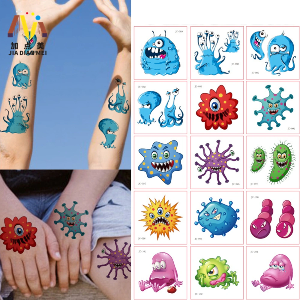 22pcs in 1 Suit Cartoon Germ Pattern Sticker Waterproof Creative Sticker Art Craft Accessories(Assorted Color)