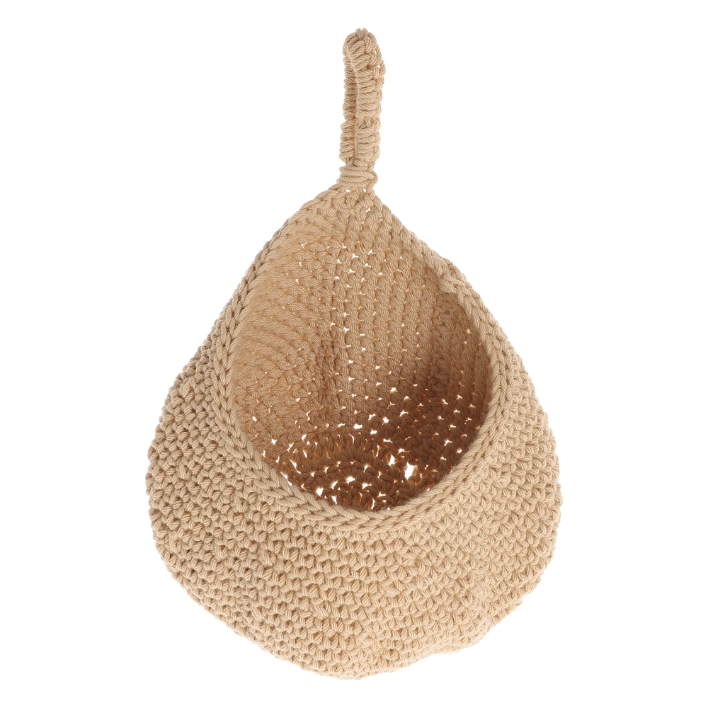 Hanging Fruit Basket Over the Door Organizer Woven Wall Hanging Basket