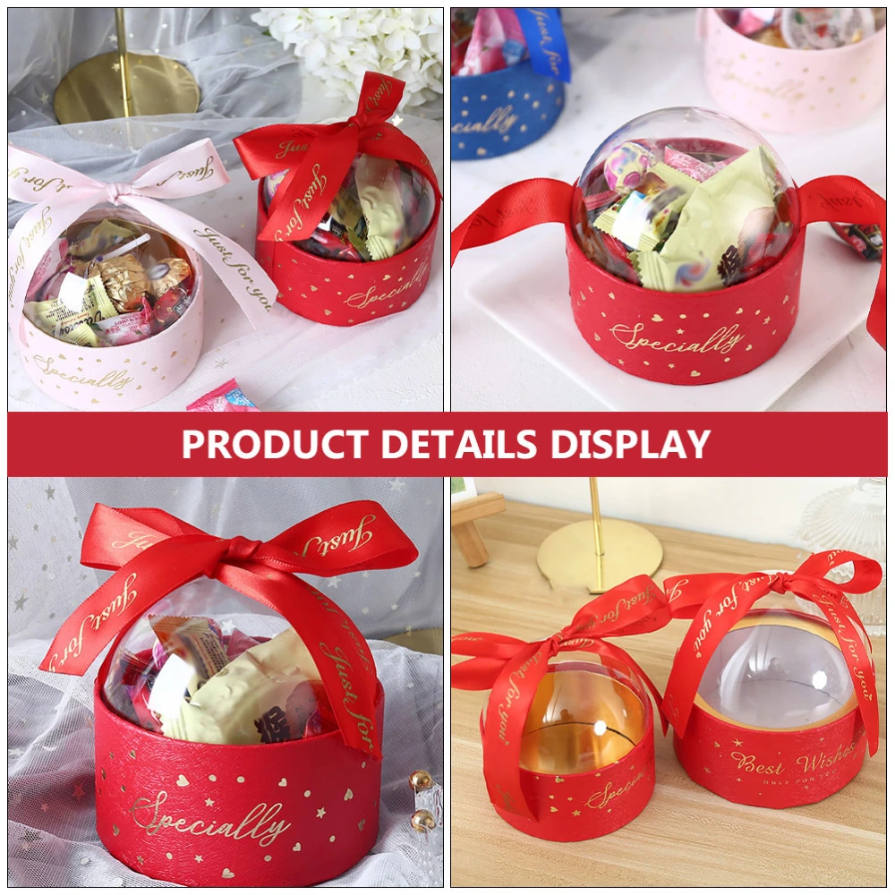 4Pcs Wedding Candy Box Packaging Box Chocolate Box Gift Storage Container