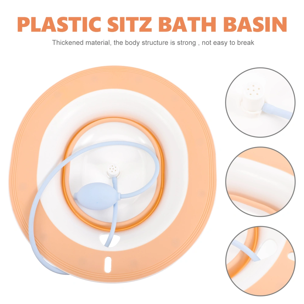 Women Postpartum Care Basin Plastic Sitz Bath Basin for Toilet with Rinser