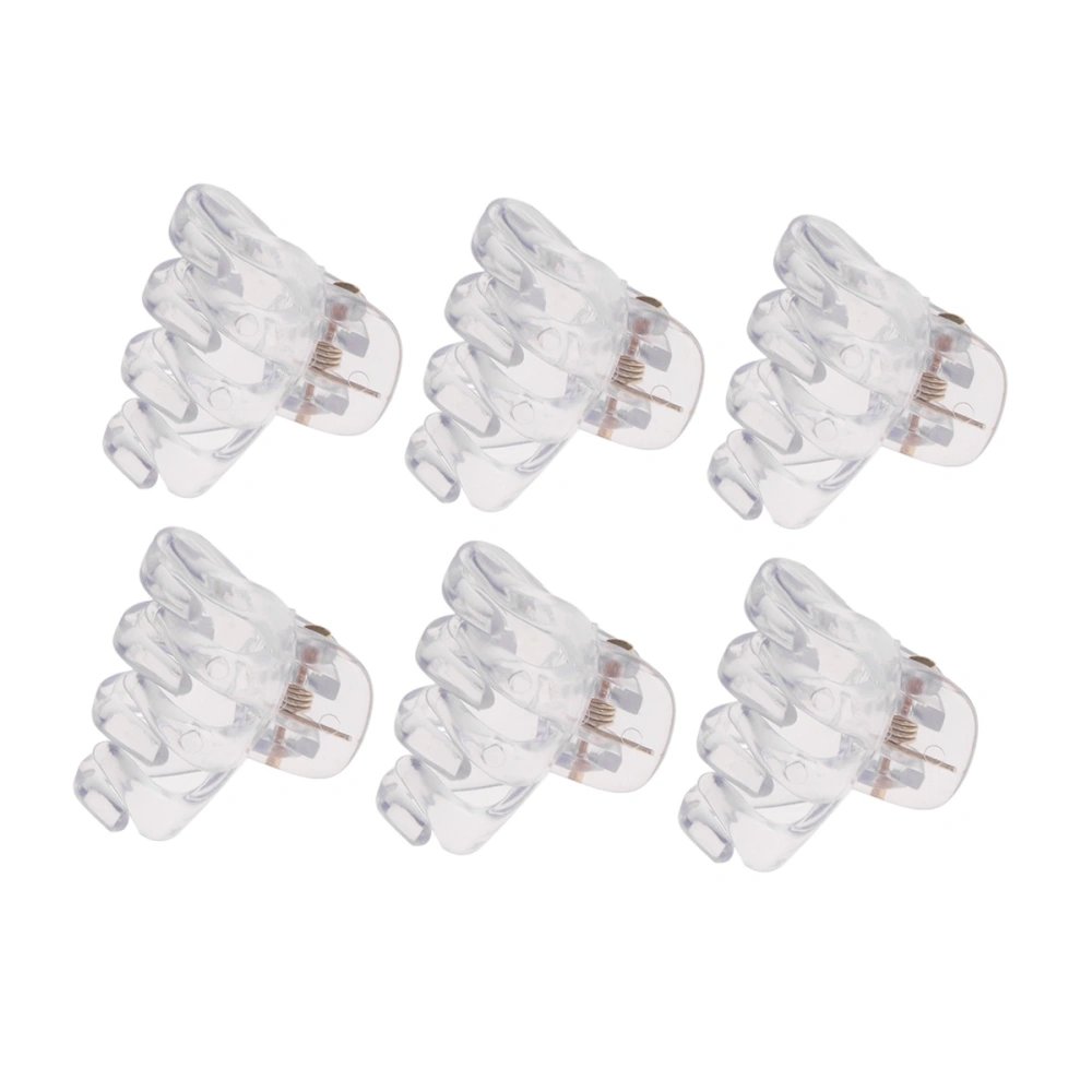 48 Pcs Little Octopus Hair Claw Plastic Hair Grasp Mini Hair Claw Hair Accessories (24pcs/pack Transparent Not Spray Hairpin, 2 Packs in Total)