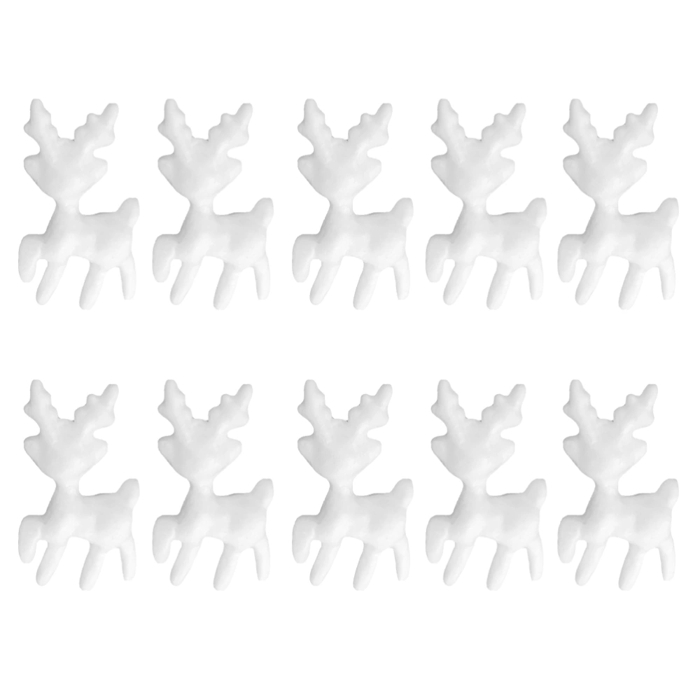 25pcs Christmas Decorative DIY Deer Shape Decorations Ornaments for Home (White)