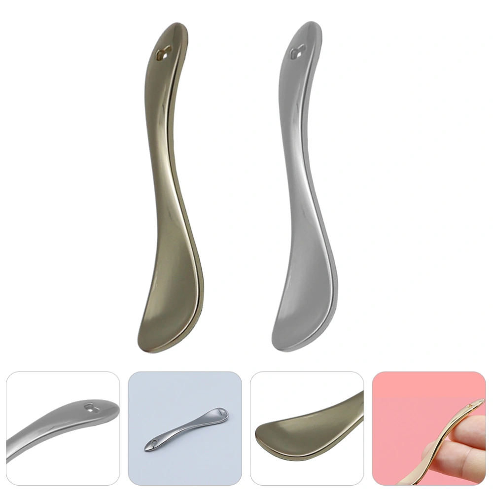 3Pcs Zinc Alloy Makeup Mask Spoons Facial Cream Scoop for Mixing and Sampling