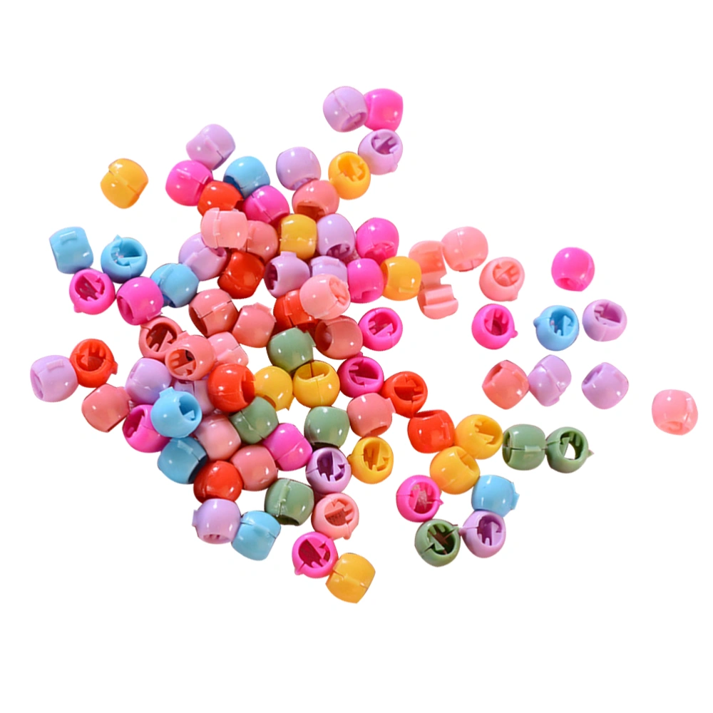 300pcs Mini Hair Claw Clips Candy Color Tiny Plastic Round Jaw Clips Hair Clips for Girls