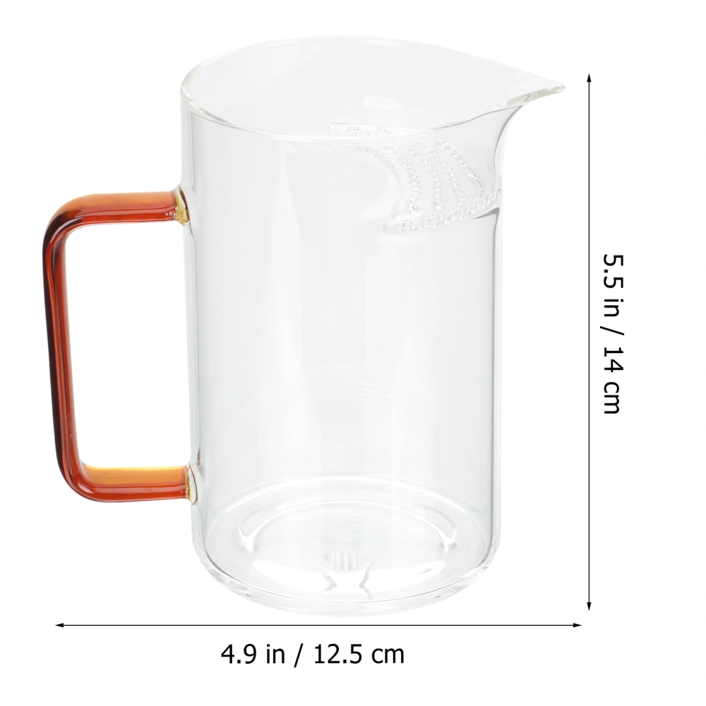 Glass Pitcher with Handle Glass Tea Dispenser Water Coffee Beverage Pitcher with Handle