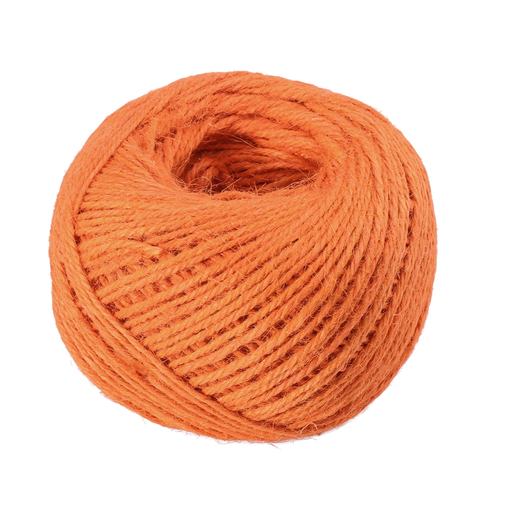 Natural Hemp Cord Jute Twine String Rope for Arts Crafts DIY Gift Packing Wedding Birthday Baby Shower Decoration Gardening Ornament (Orange)