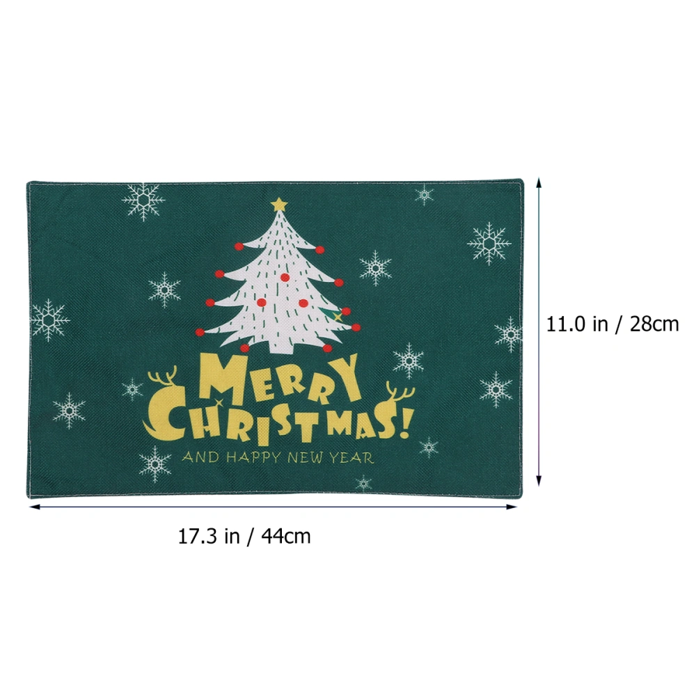 1pc Cotton And Linen Double Table Mat Christmas Wedding Decoration