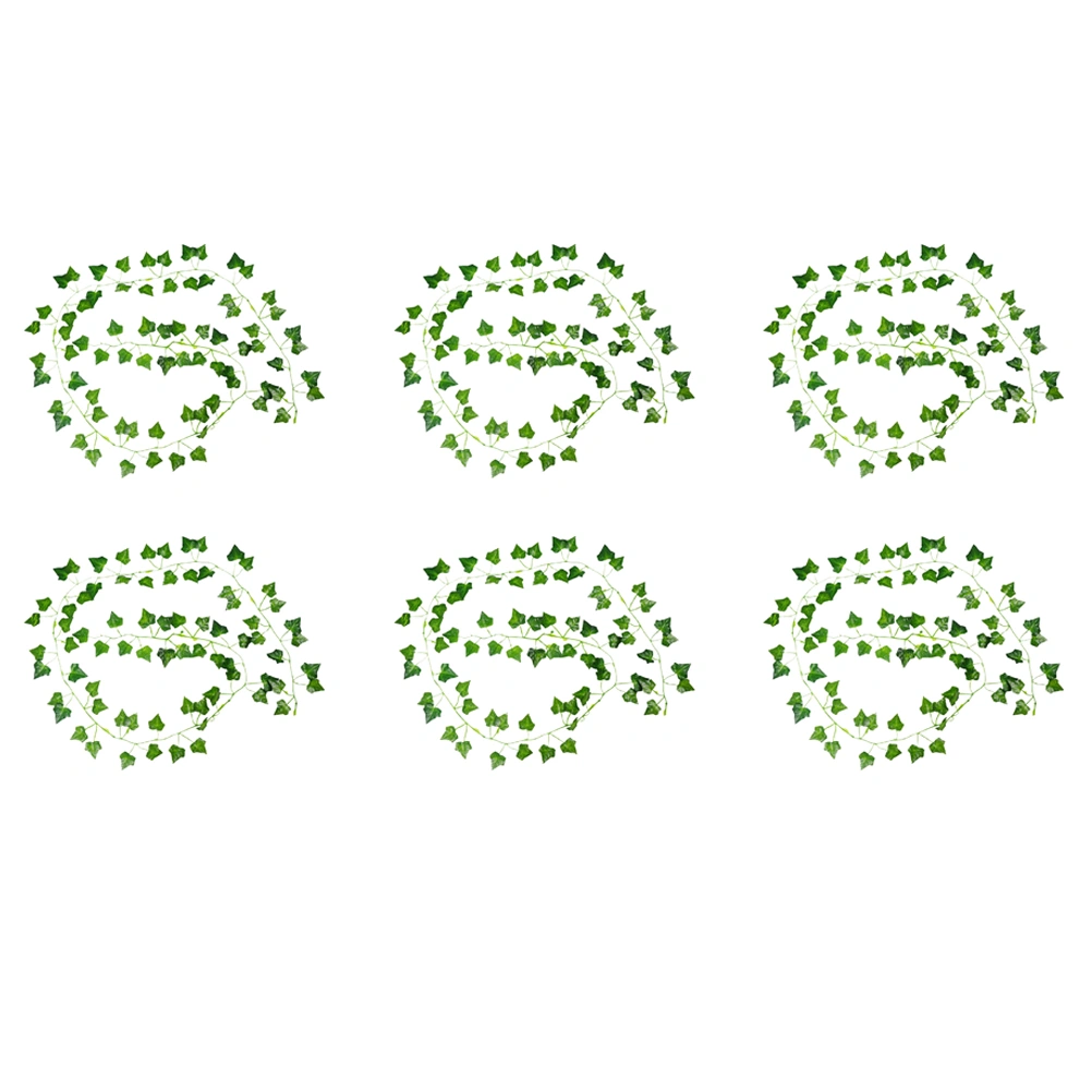 6pcs 6.5ft Artificial Wall Hanging Ivy Vine Foliage Leaf Garland Plants Decor Flowers Home Decor - Pumpkin Leaf