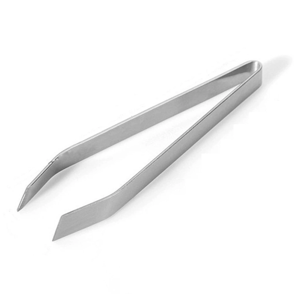 Fish Bone Tweezers Handmade Precision Tweezers Stainless Steel Tweezers Fur Removal Tool (Beveled Tip)