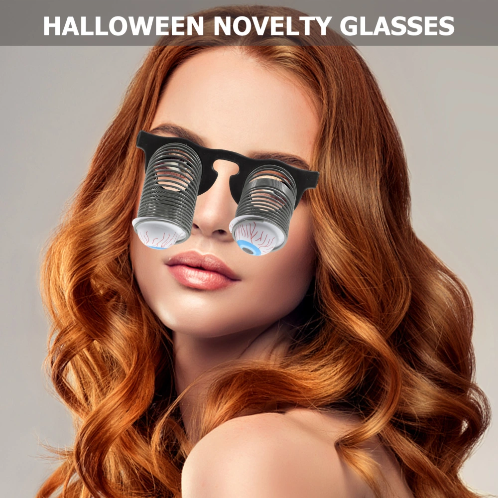 Bloodshot Eyeballs Spring Glasses Horror Funny Disguise Eyeball-Dropping for Halloween Costume Party Fool's Day