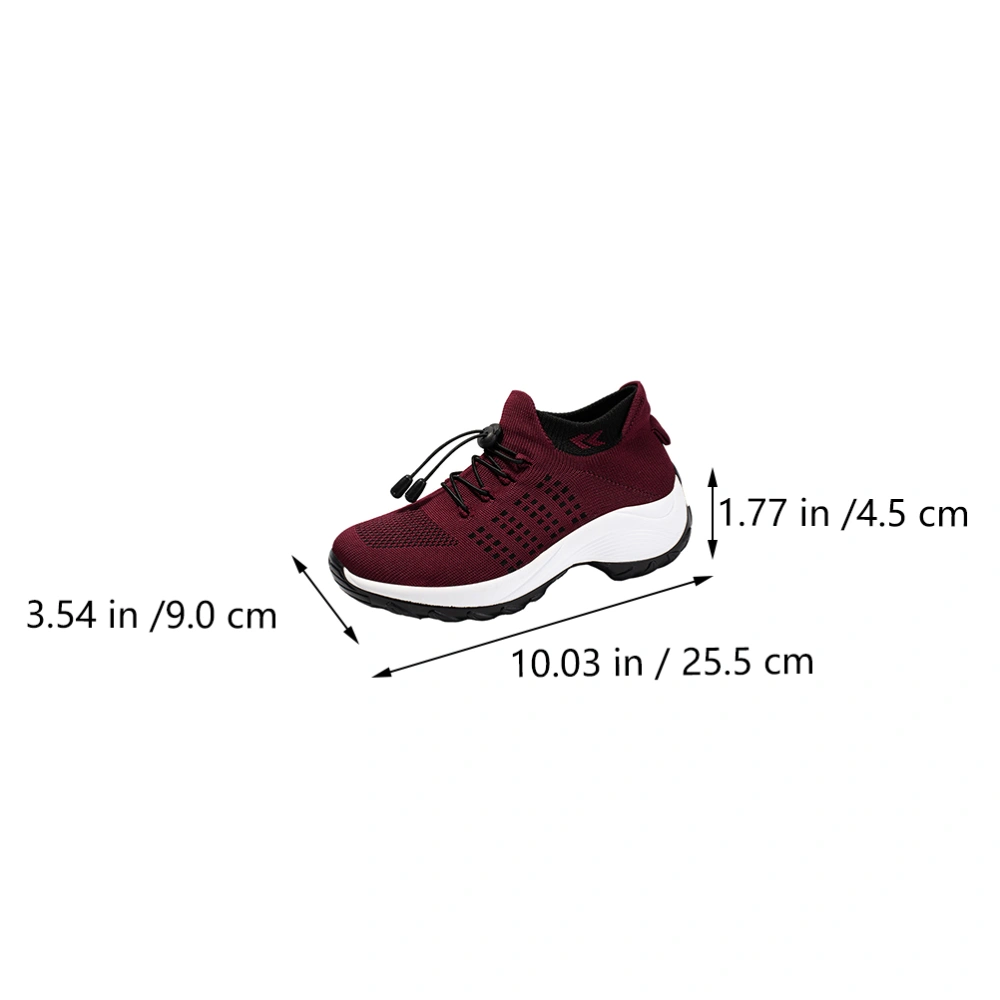 1 Pair Spring Summer Knitting Sports Shoes Leisure Style Mom Shoes Female Shoes