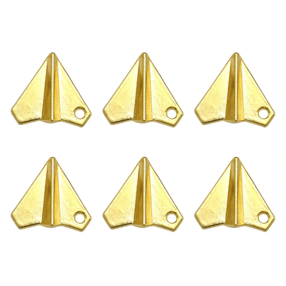 50pcs Alloy Airplane Pendants Charms DIY Jewelry Making Accessory for Necklace Bracelet (Golden)