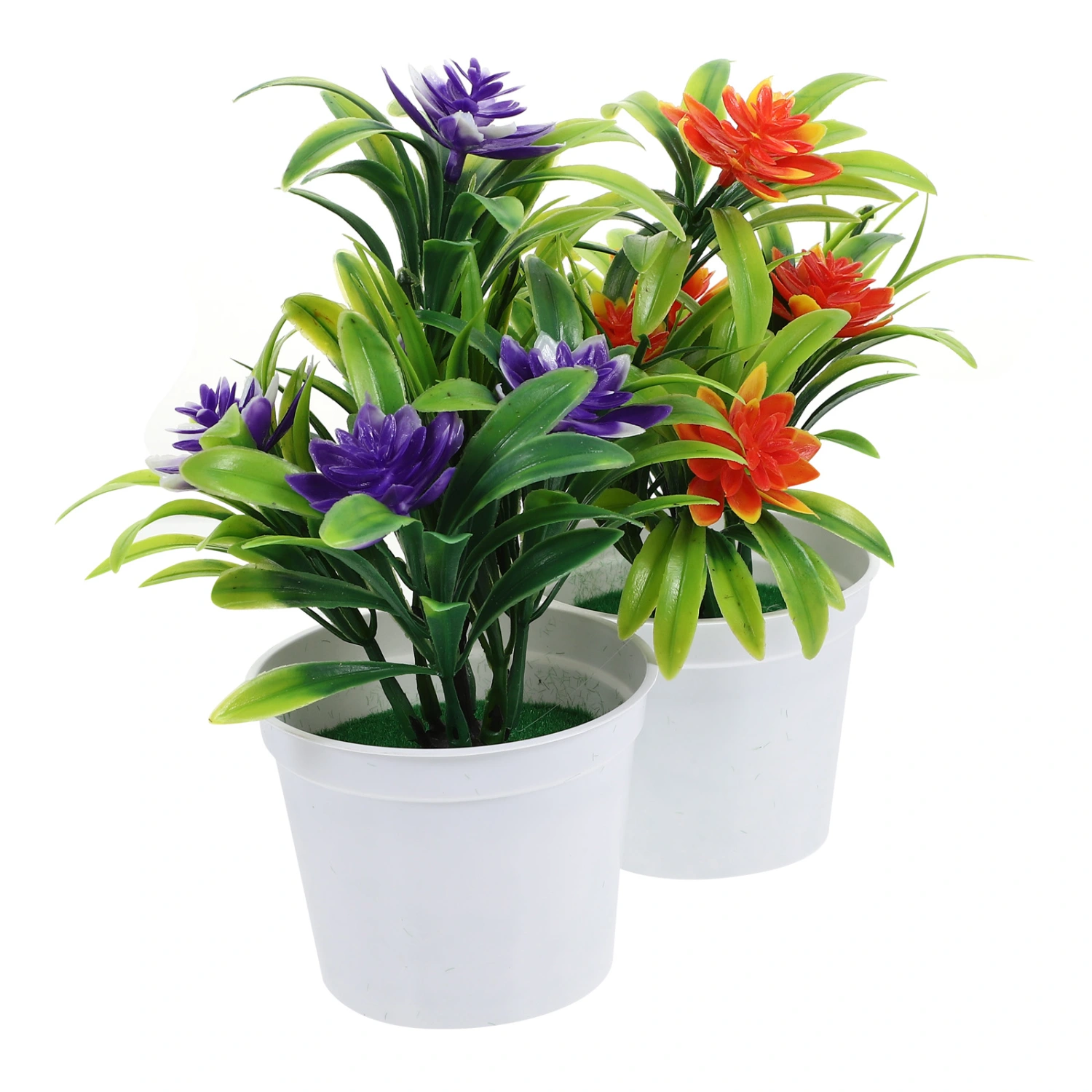4pcs Artificial Potted Plant Plastic Potted Plants Models Artificial Bonsai Plants Decorations for Table