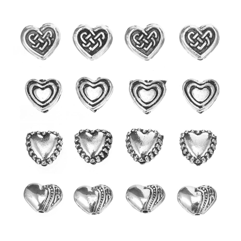 100pcs DIY Spacer Beads Heart Shaped Beads Decor for Bracelet Necklace Making