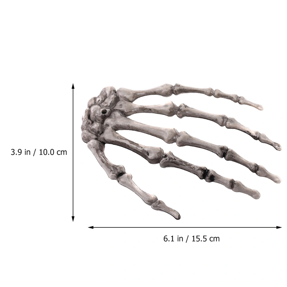 1 Pair Skeleton Hand Bone Scary Skeleton Decorations Plastic Skeleton Bone Hands