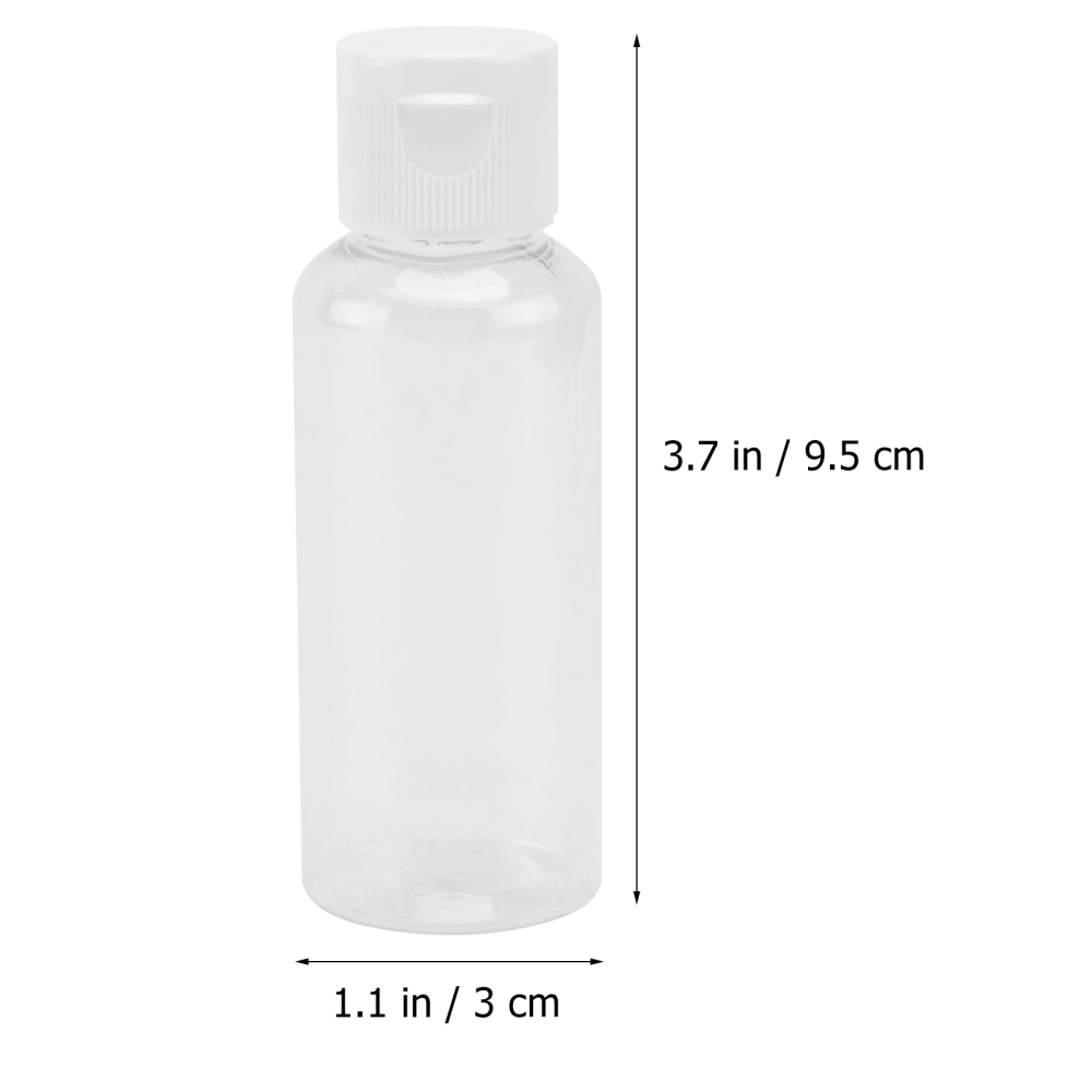 15Pcs 50ml Empty Plastic Sample Bottle Container Jar Pot Vial with Lid Perfect for Emollient Water Shower Gel Emulsion