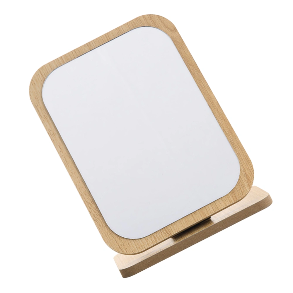 1PC Retro Desktop Makeup Mirror Wooden Folding Large Cosmetic Makeup Mirror