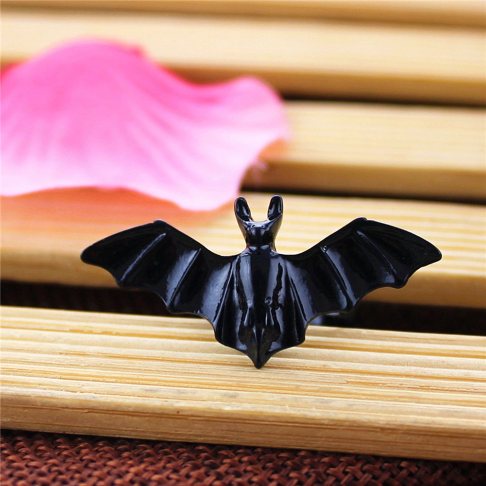 3 Pcs Halloween Bat Rings Black Plastic Rings Adjustable Bat Rings Halloween Party Supplies for Kids Adults Wear