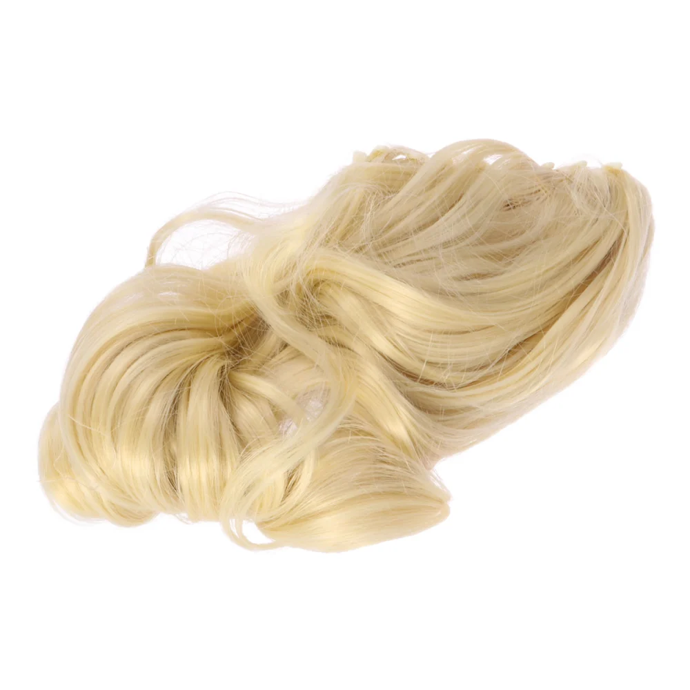 1pc Fluffy Short Messy Curls Claw Clip Ponytail Extensions Synthetic Ponytail Hairpiece (613#)