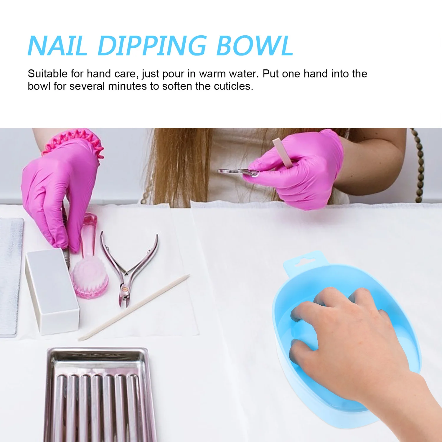 2pcs Practical Manicure Soak Bowls Nail Art Soaking Bowls Manicure Spa Tools