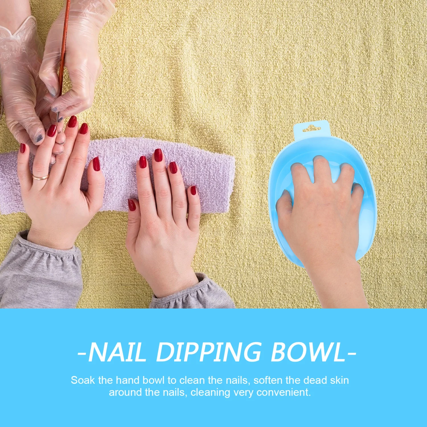 2pcs Practical Manicure Soak Bowls Nail Art Soaking Bowls Manicure Spa Tools