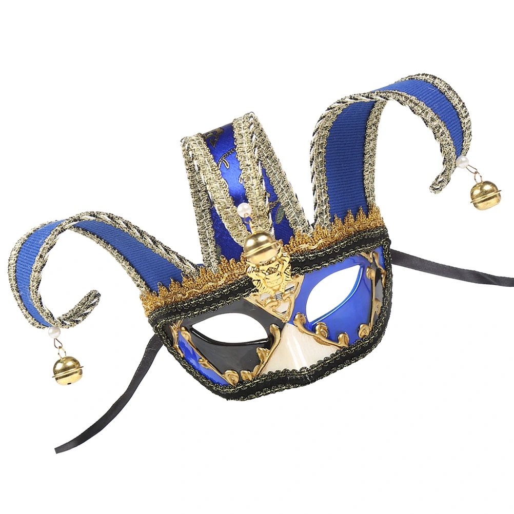 Venetian Style Party Half Face Mask Carnival Costume Mask Christmas Masquerade Fancy Ball Dress Up Mask (Blue, Man)