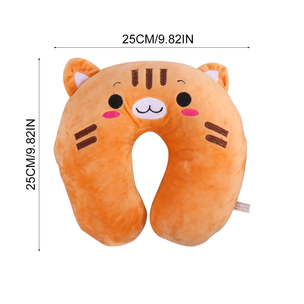 1Pc Cat Plush Pillow Animal Plush U-shaped Pillow Cartoon Throw Pillow