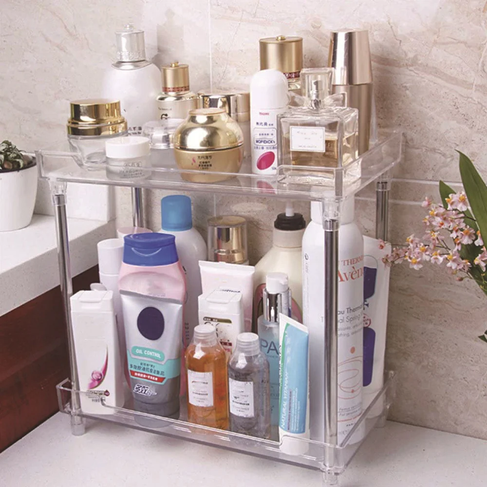 1Pc Bathroom Storage Box Toiletry Container Cosmetics Storage Rack for Home