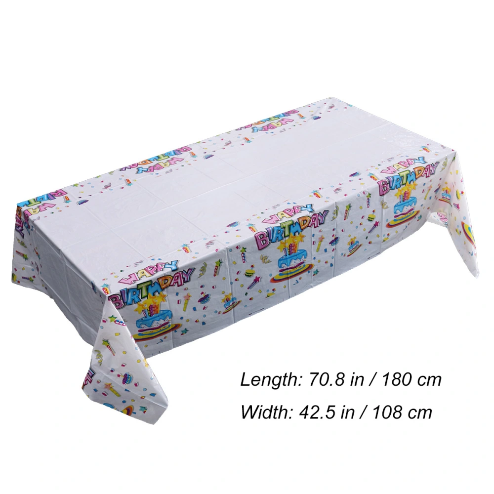 108x180cm Disposable Tablecloths Plastic Picnic Table Covers Table Linen Kids Birthday Party Props