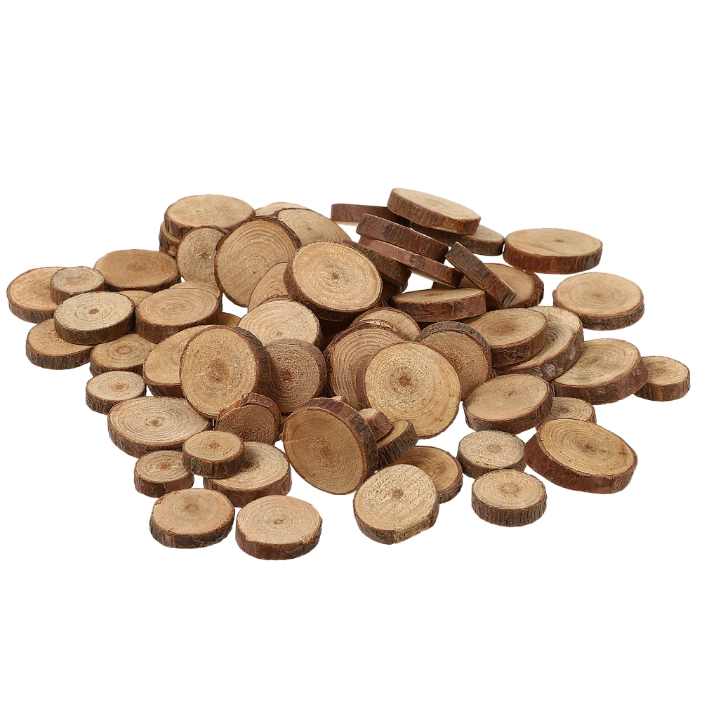 100pcs 1.5-3CM Wood Log Slices Discs for DIY Crafts Wedding Centerpieces