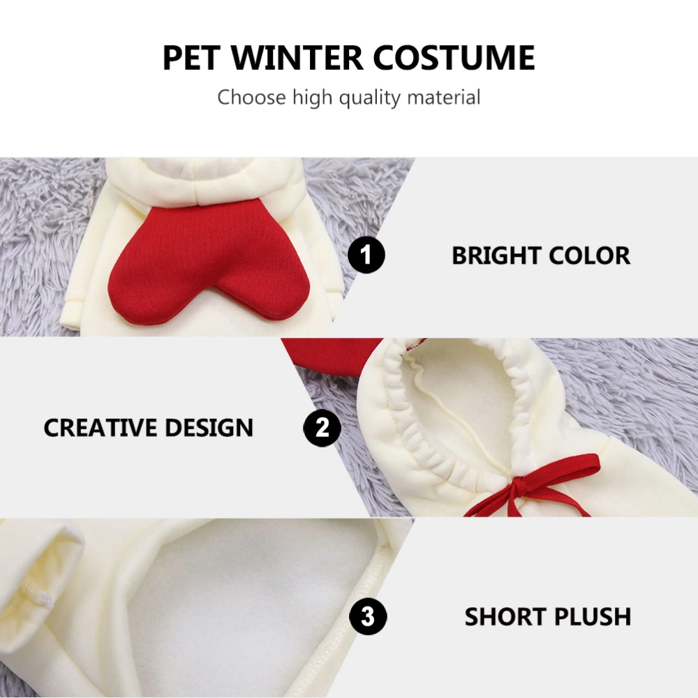 1pc Funny Pet Warm Clothes Winter Fall Dog Cat Hoodie Costume Pet Supply (XS)