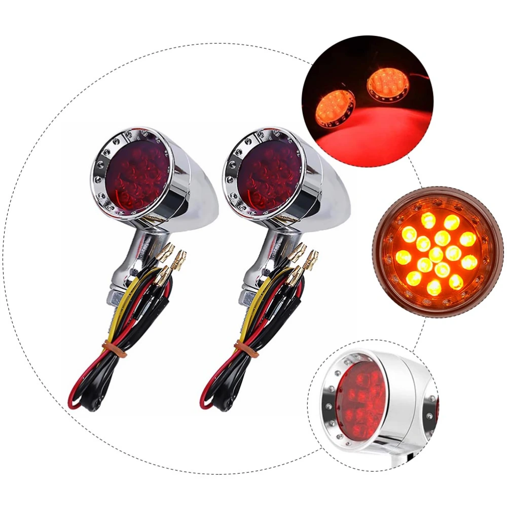 1 Pair Motorcycle LED Modified 12V Light Retro Motorbike Indicator Turn Lights