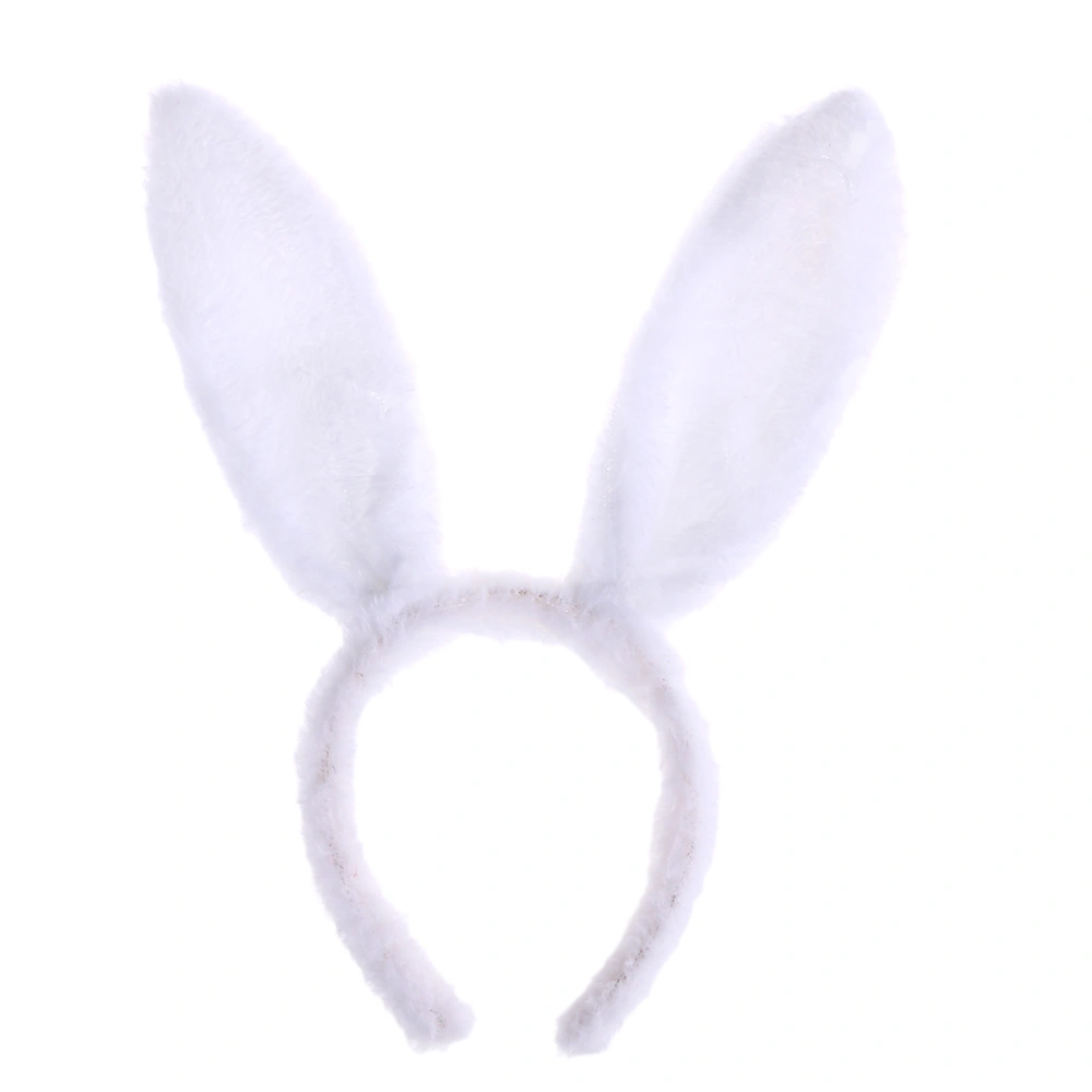 Plush Bunny Ears Hairbands Bunny Headband Bunny Ears Hairbands (White)