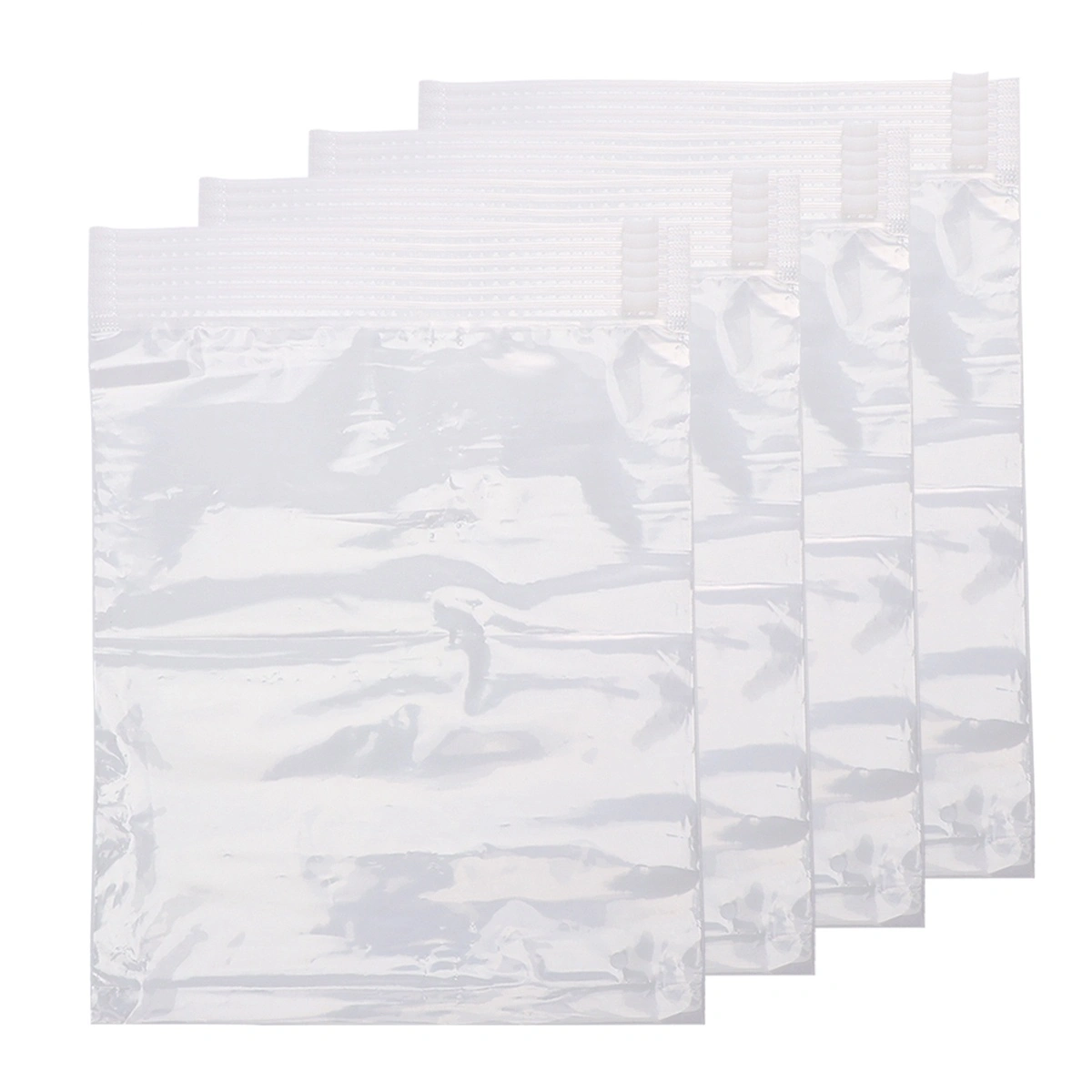 20pcs in 1 Set Transparent Plastic Packaging Bag Storage Pouch with Convenient Zipper for Clothing Underwer Socks Organize