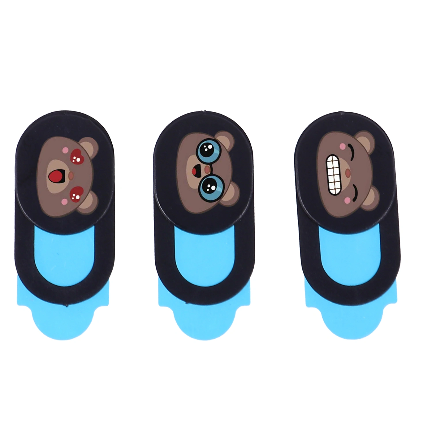 3pcs Laptops Camera Cover Bear Pattern Privacy Protection Webcam Cover Slide