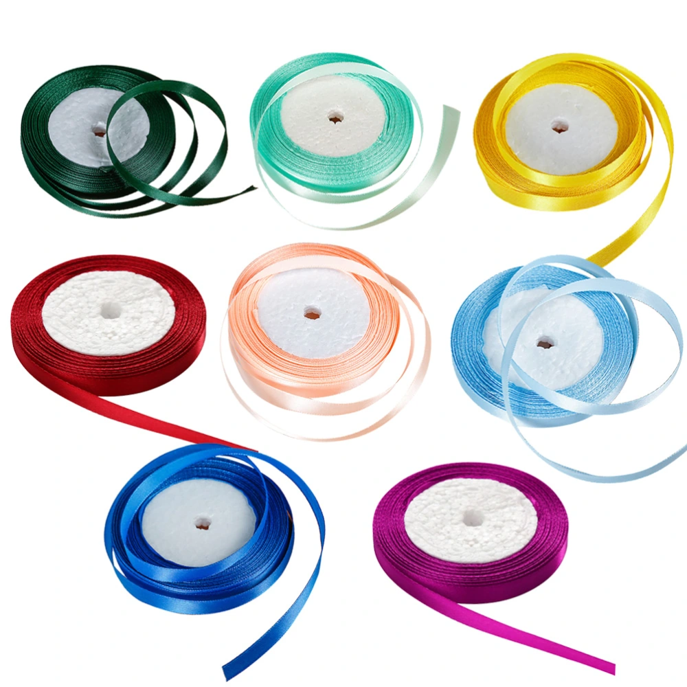 8pcs 10mm Balloons Ribbons Gift Wrap Flower Packing Ribbons Accessories Party DIY Decorative String Props(Assorted Color)