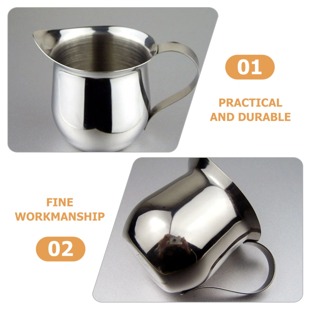 2pcs Stainless Steel Pitcher Milk Jug Coffee Sugar Cup Western-style Coffee Milk Jar