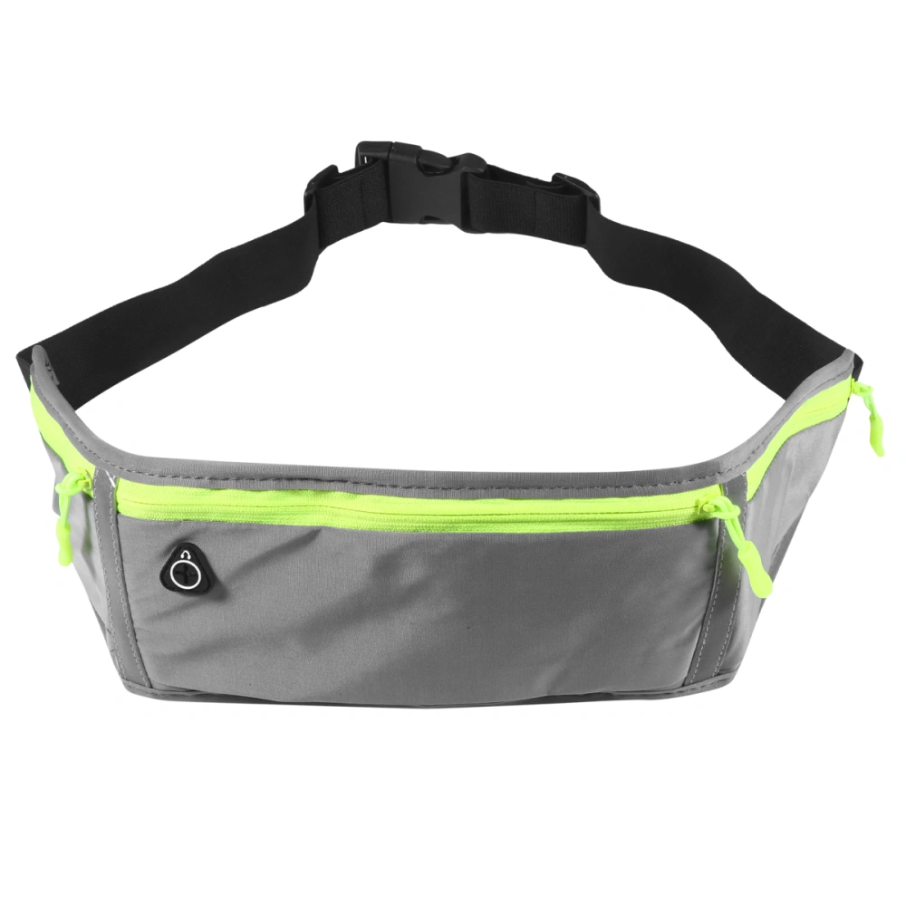 1Pc Running Waist Pouch Three Compartment Waterproof Sports Pouch Belt Waist Water Resistant Pack (Grey)