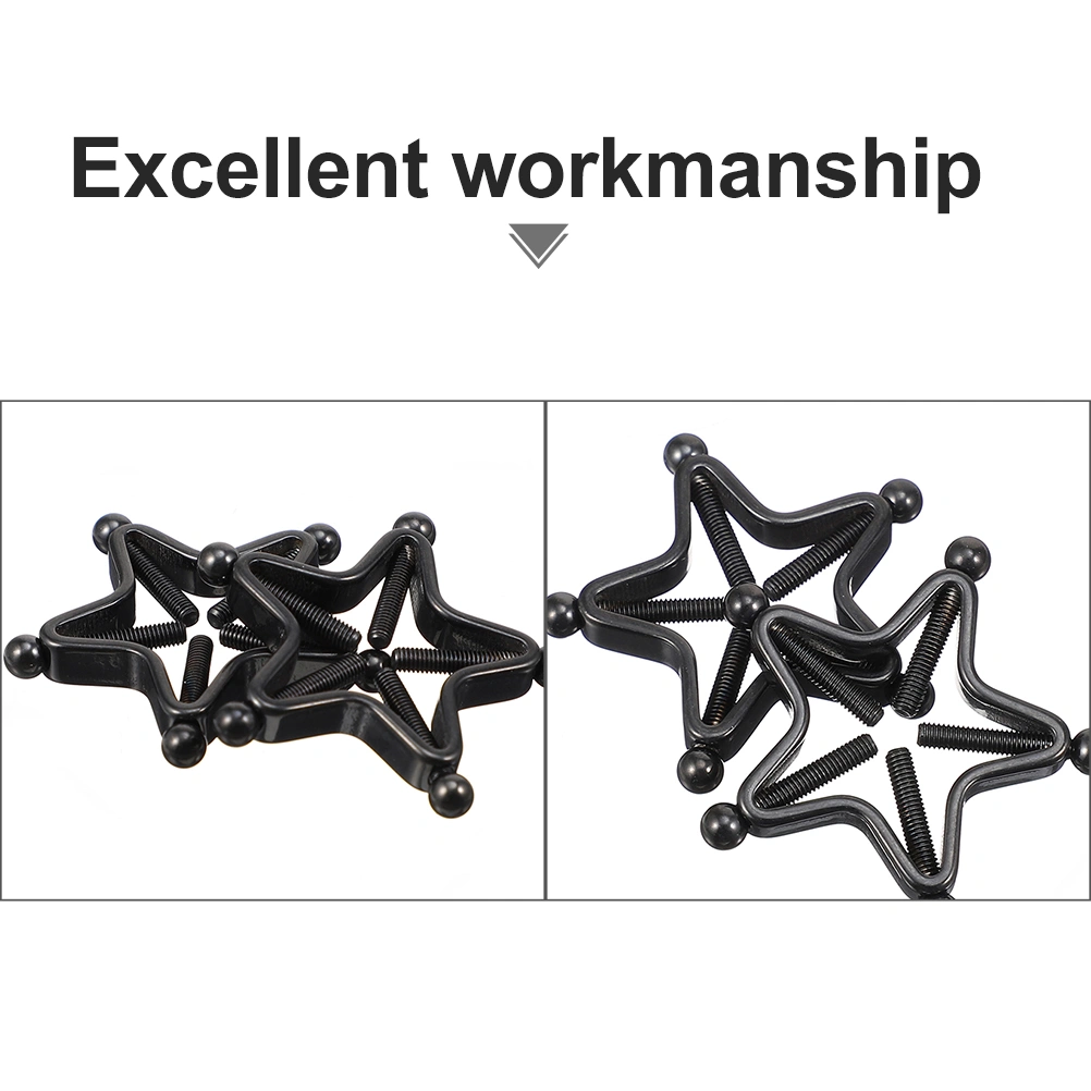 2 Pairs Delicate Nipples Jewelry Star Shaped Nipples Stud Chic Nipples Ring
