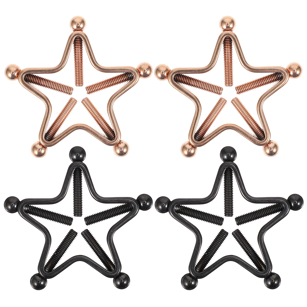 2 Pairs Delicate Nipples Jewelry Star Shaped Nipples Stud Chic Nipples Ring