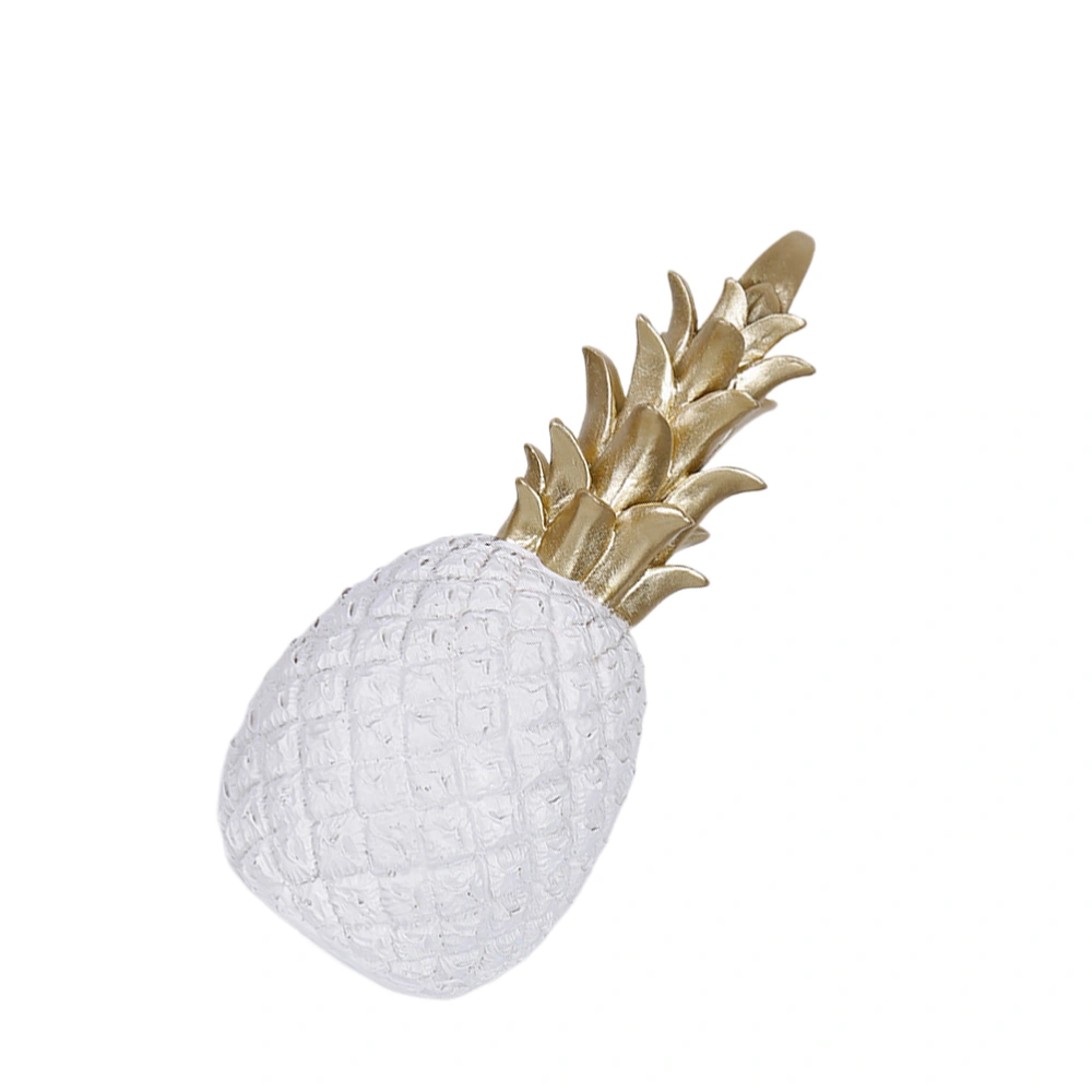 Creative Pineapple Crafts White Desktop Ornaments Decoration Resin Furnishing Articles for Home Bedroom Office