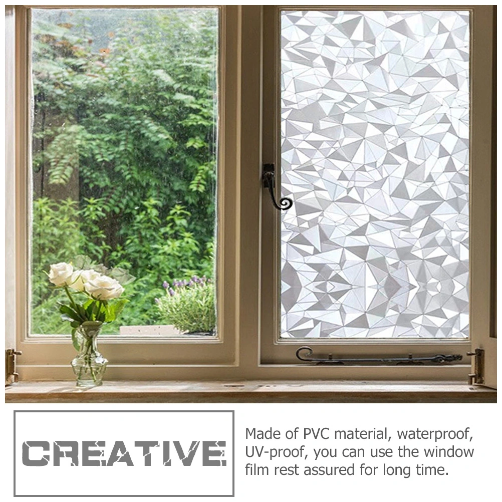 1 Roll Window Privacy Film Bathroom No Glue Glass Sticker Privacy Protection Film
